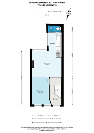 Floor plan - Nieuwe Kerkstraat 20, 1018 EB Amsterdam 